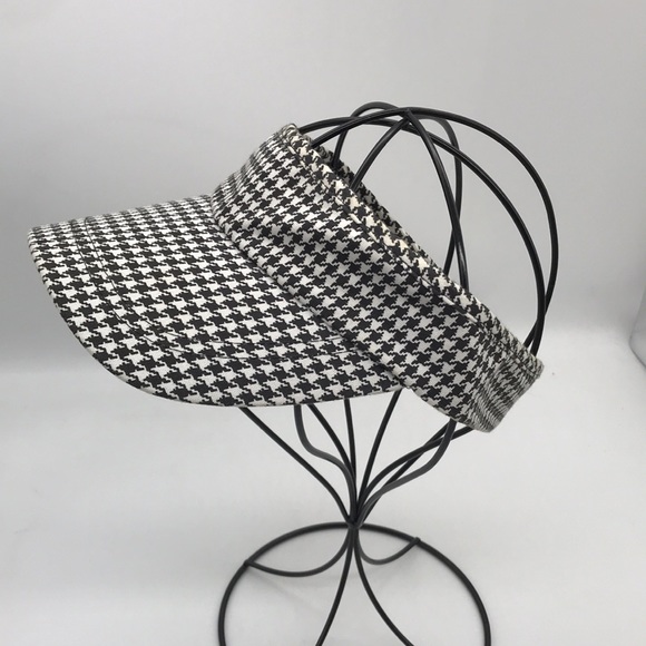 Houndstooth Women’s Velcro Adjustable Visor-100% Cotton - Picture 3 of 9